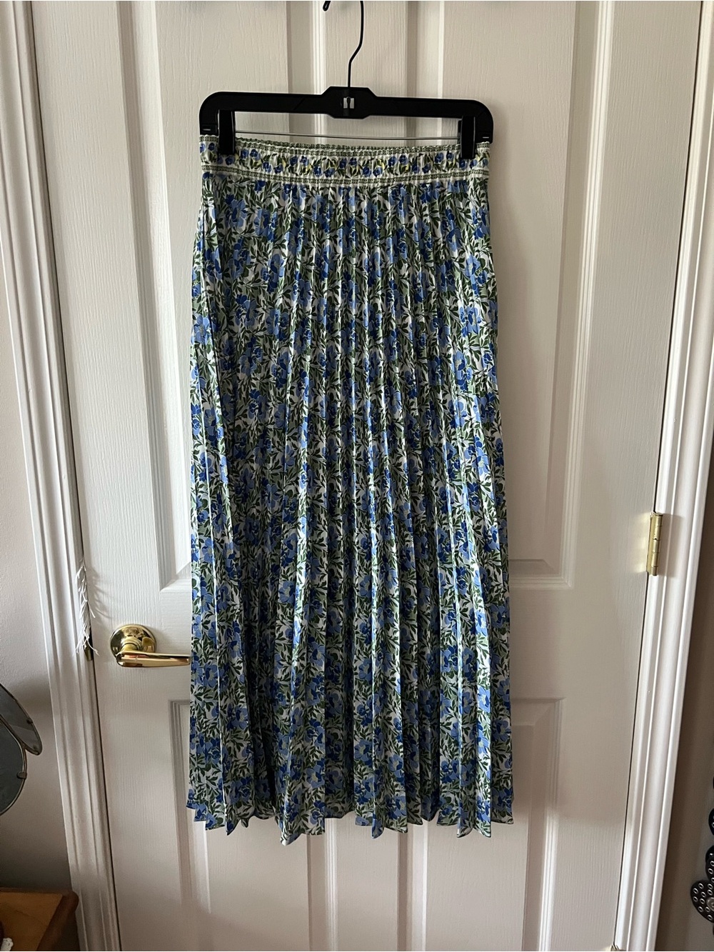 Max Studio Floral Pleated Maxi Skirt